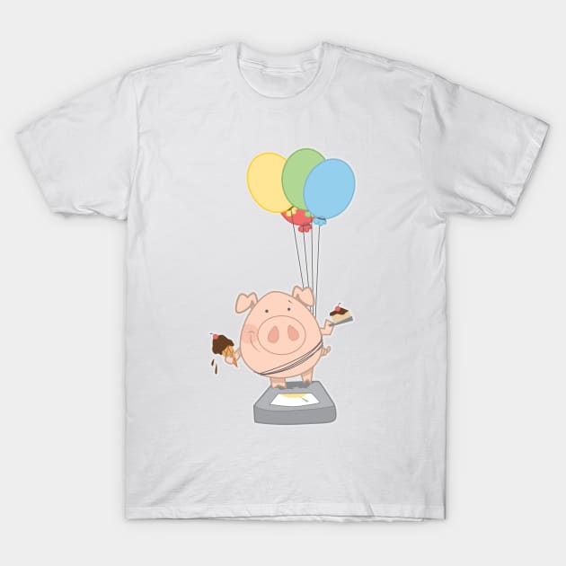 Pig on a diet T-Shirt by ilaamen